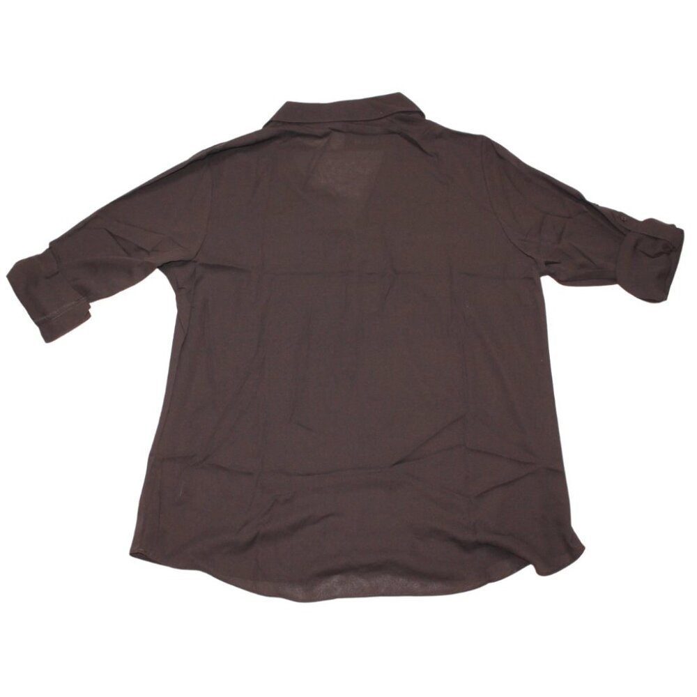 Express Women's Long Sleeve Button-up Black Shirt NWT Size M - Picture 2 of 3